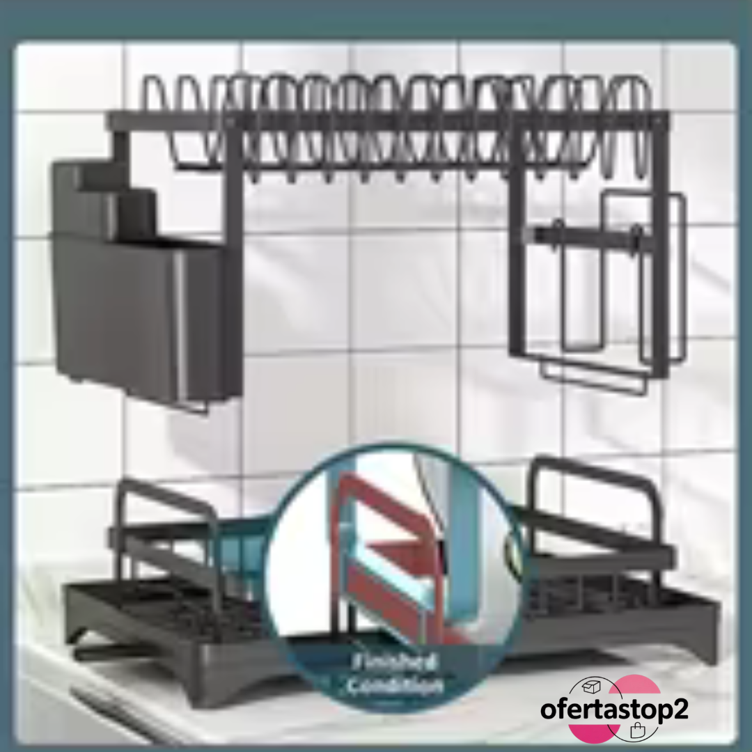 Escurridor De Platos Negro 2 Nivele